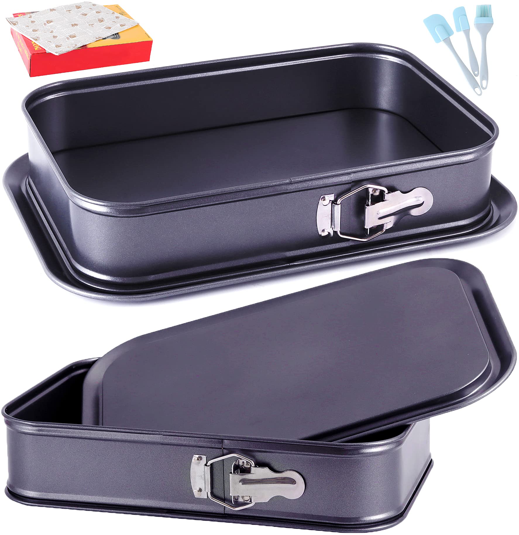 Kenond large springform pan top view shows 14x11 inch surface for cheesecakes.