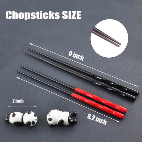 Kenpal ceramic panda holder in a playful pose keeps chopsticks clean and accessible.