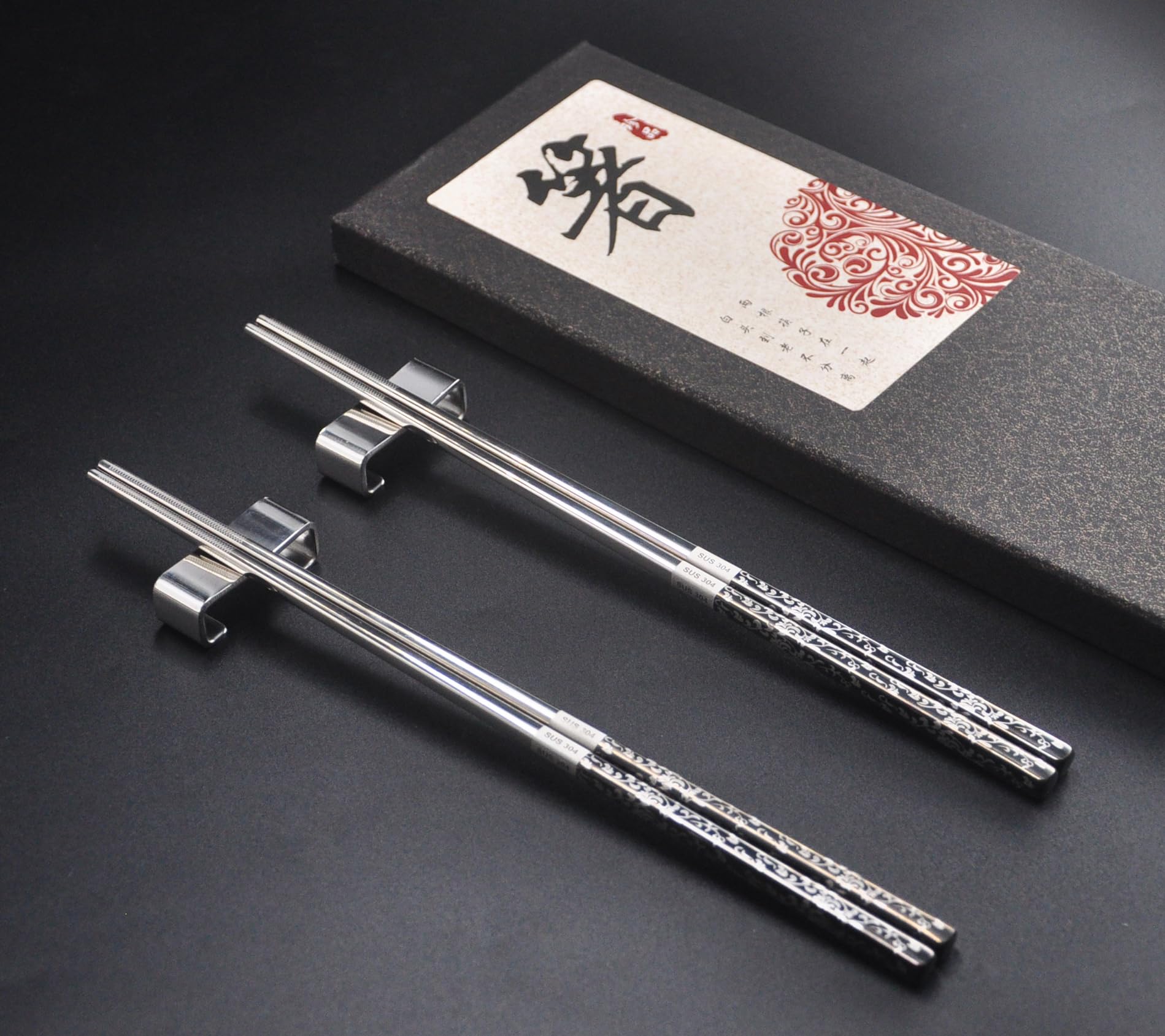 Kenpal metal chopsticks highlighted for easy dishwasher cleaning