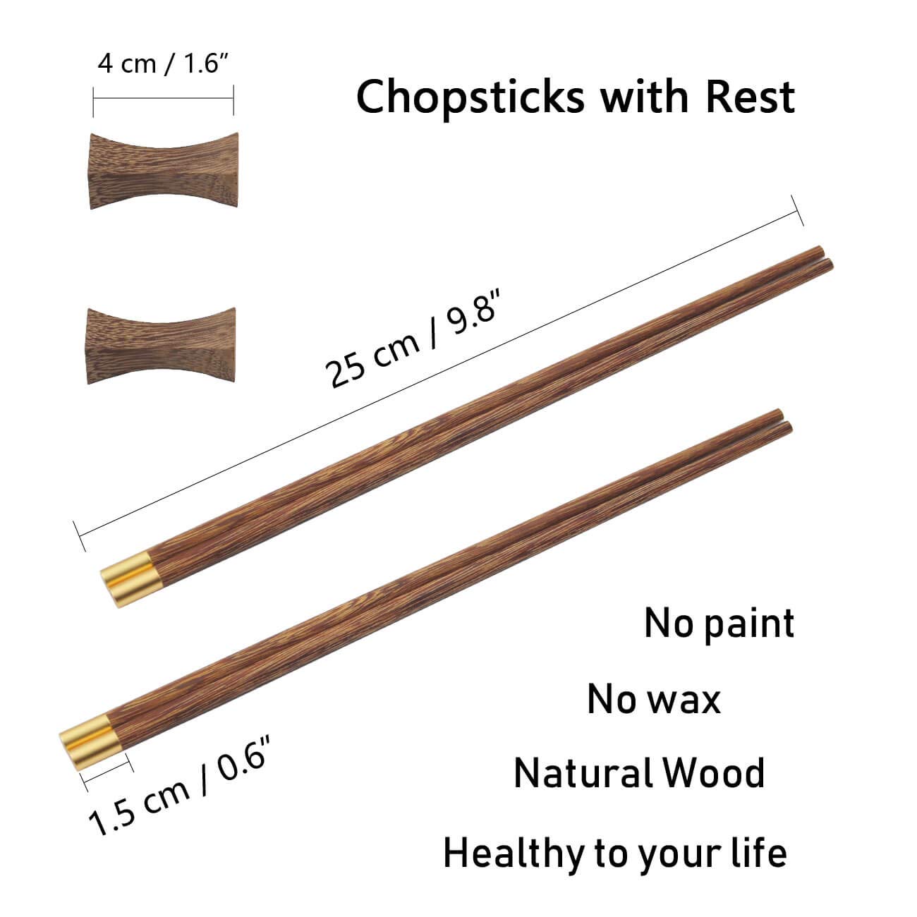 Kenpal gift box packaging for two-pair wooden chopsticks—great gift option.