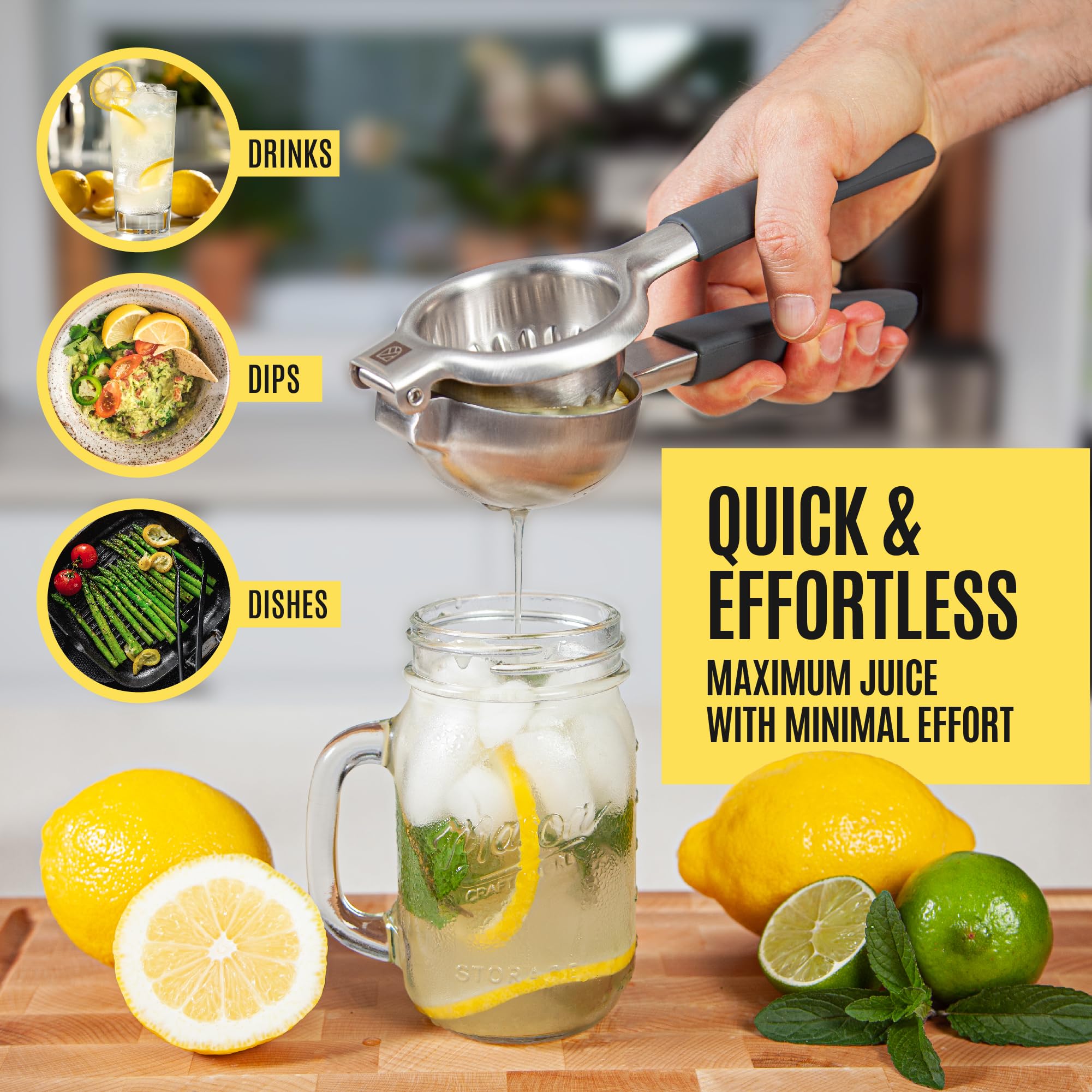 Kensington London heavy-duty juicer with reinforced joints for pro-grade juice extraction.