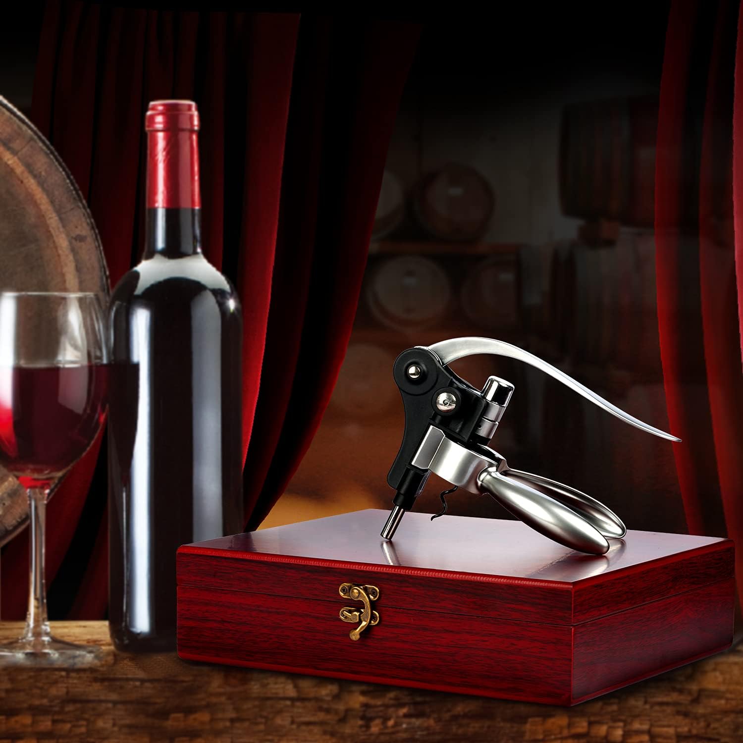 KENSOSO thermometer helps monitor wine temperature for optimal tasting.
