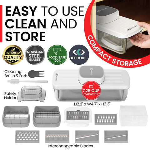KEOUKE color-safe panel wipes clean after vibrant produce prep