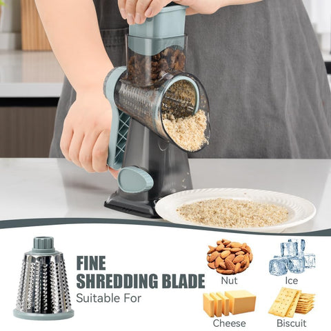 KEOUKE rotary cheese grater drum design supports easy operation and fast results.