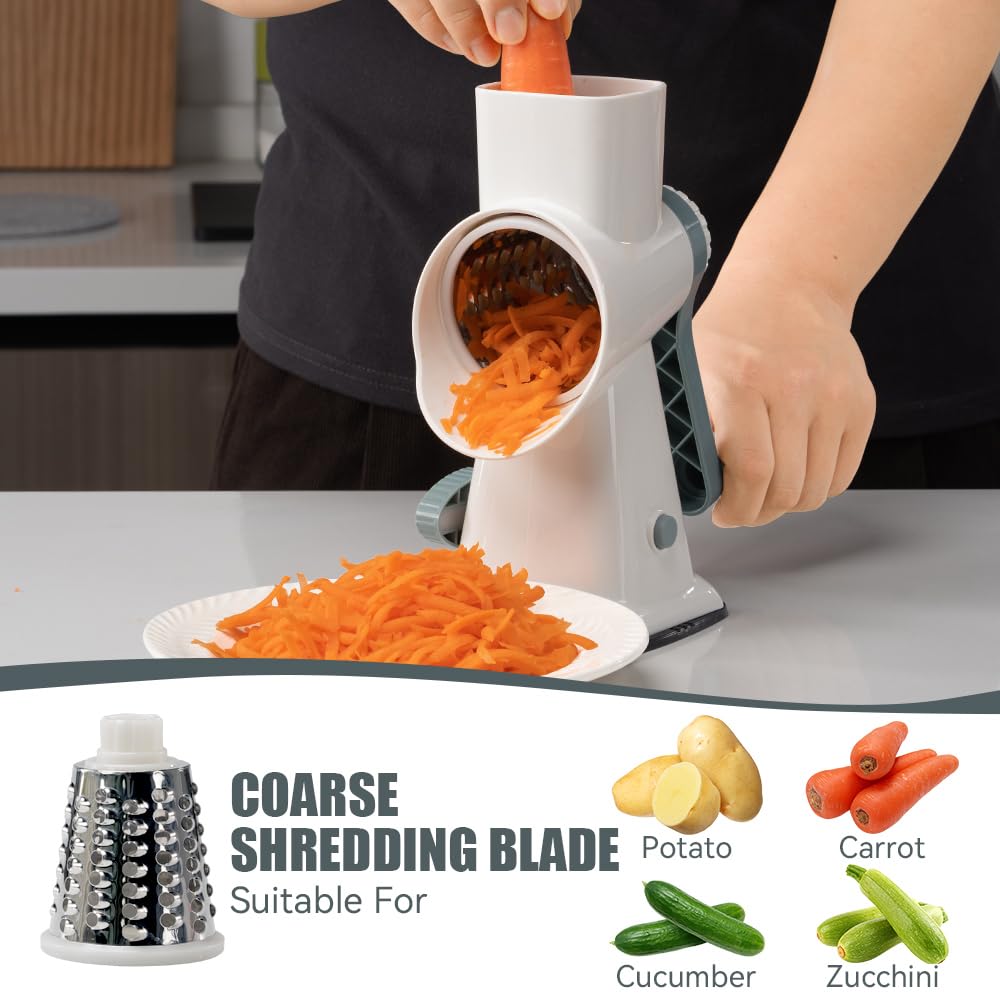 KEOUKE grater with suction feet stays steady on smooth surfaces during operation.