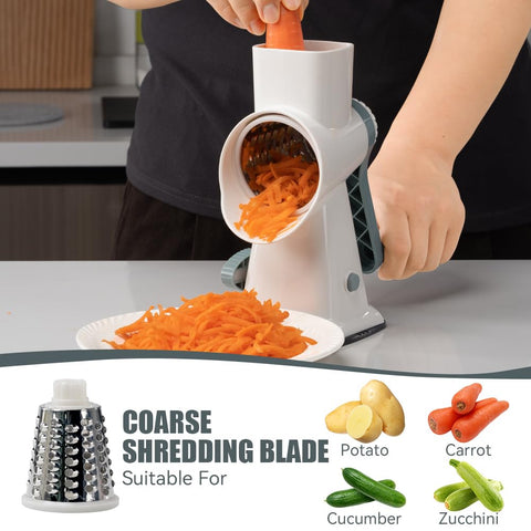KEOUKE grater with suction feet stays steady on smooth surfaces during operation.