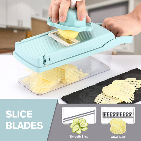 KEOUKE hand guard protects fingers during fast dicing and slicing.