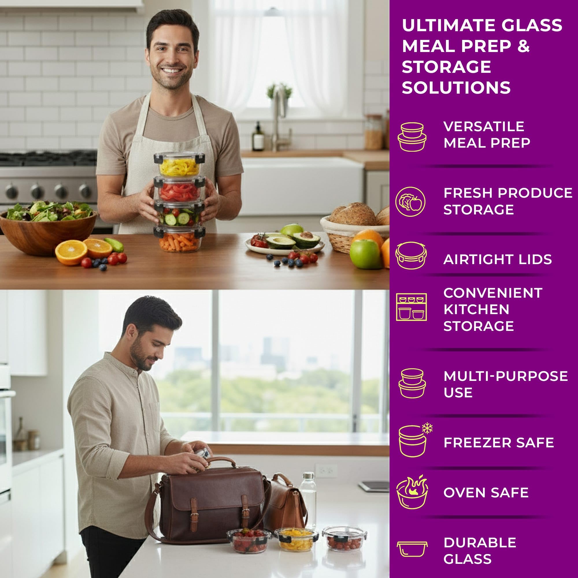 KEPSE borosilicate glass withstands temperature shifts from freezer to oven.
