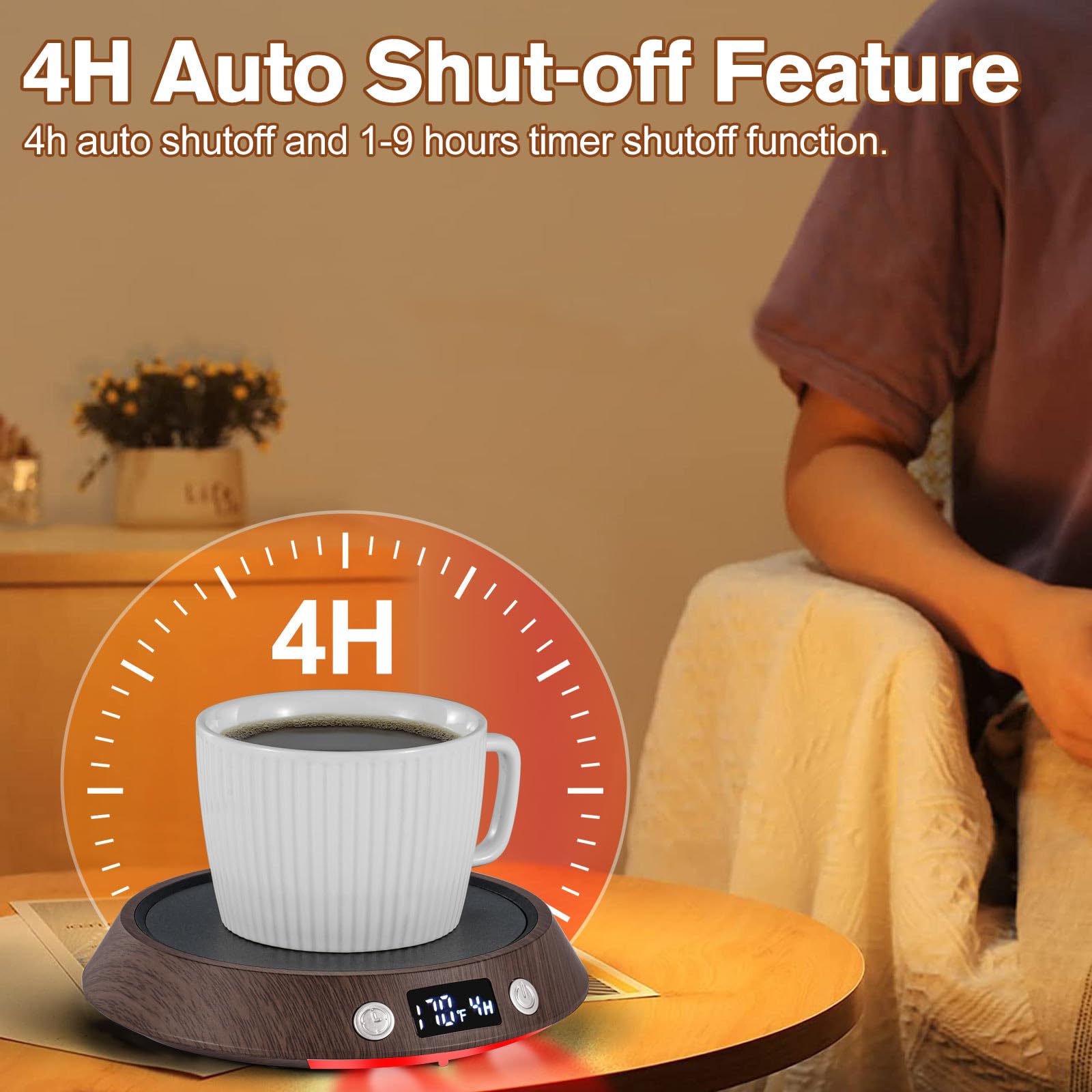 Kepwam warmer features a large heating plate to fit most cups