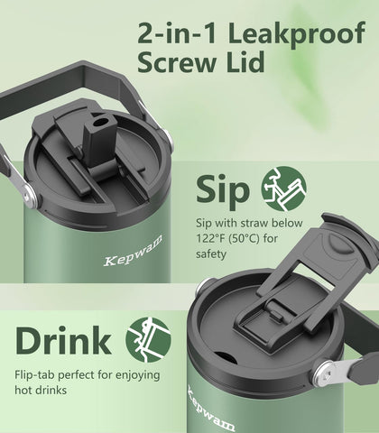 Kepwam leakproof BPA-free lid designed to prevent spills during travel