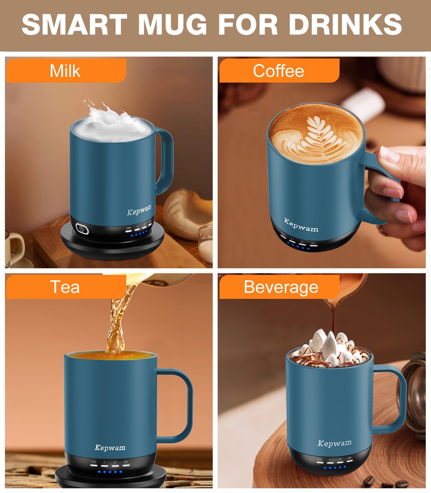 Kepwam BPA-free design supports safe sipping at home or work.