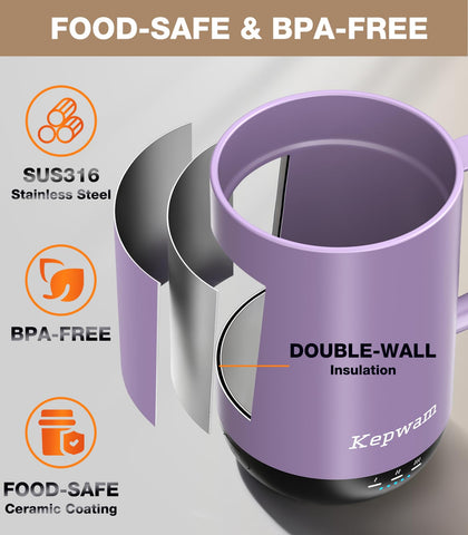Sleek Kepwam mug close-up showcasing modern design and usability.