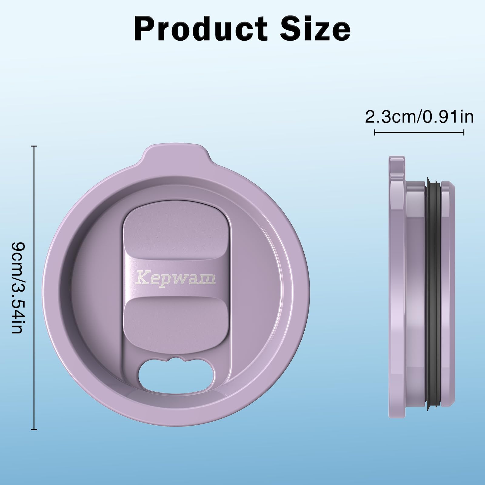 Kepwam replacement lid for self-heating mug improves spill control during commutes.