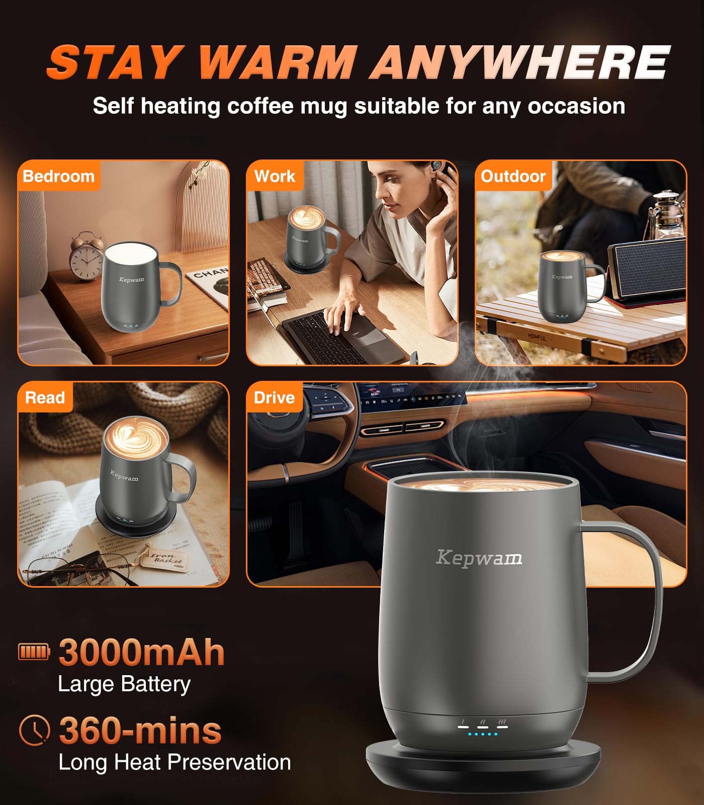 Kepwam T2 ceramic matte finish on stainless body