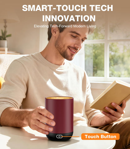 Kepwam mug 16oz capacity fits at desk, perfect for a long coffee break.
