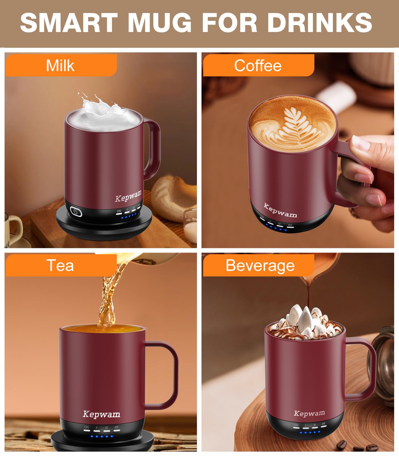 Kepwam mug charging coaster keeps heat extended between sips.