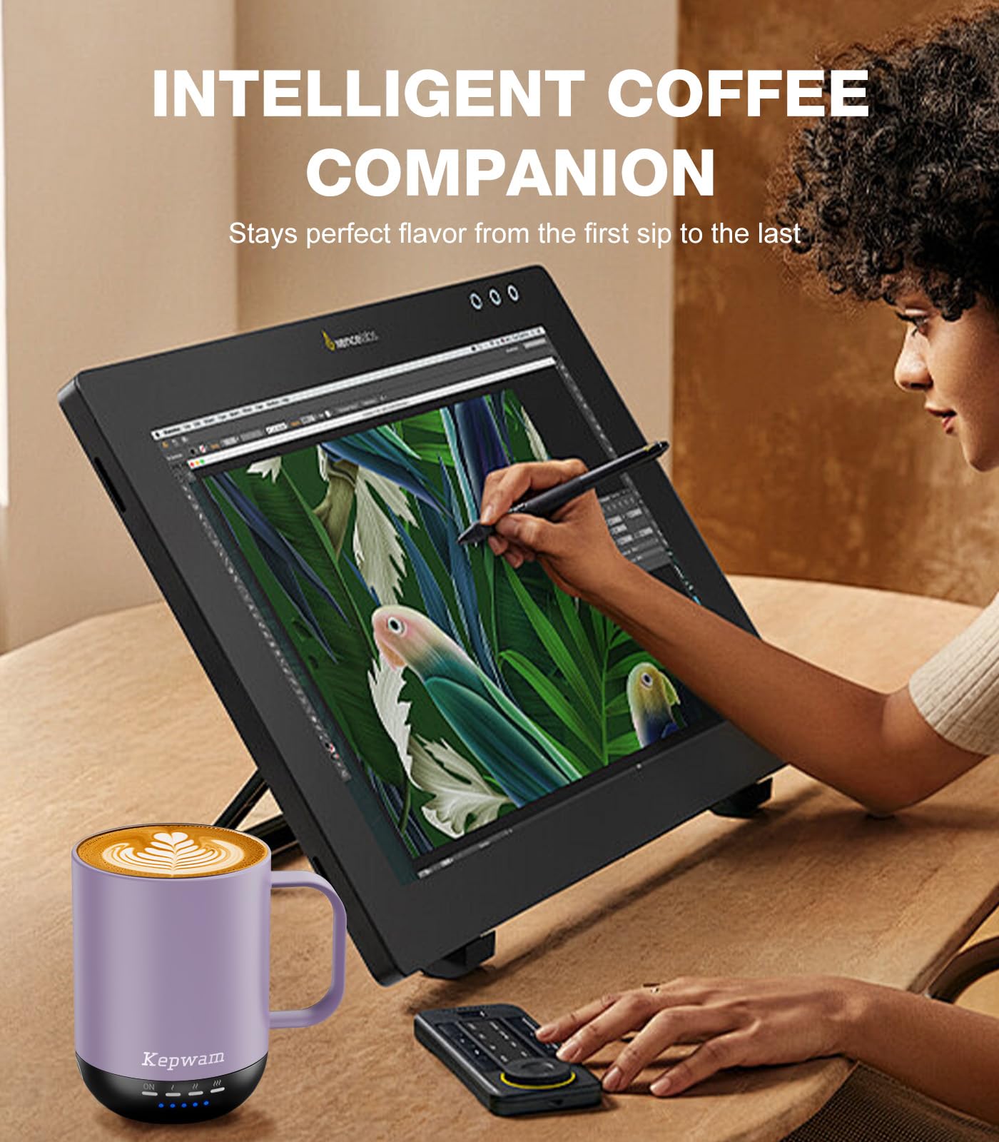 Kepwam mug double-wall vacuum insulation minimizes heat loss