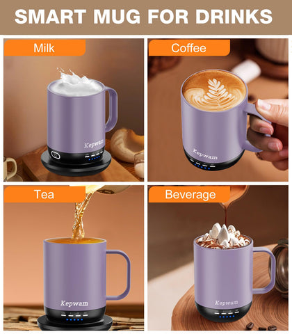 Kepwam mug interior stainless steel with ceramic coating for durability
