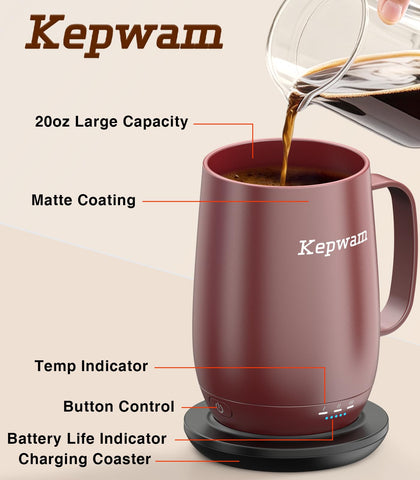 Kepwam T2-Plus 8-hour battery extends hot drinks from morning to commute