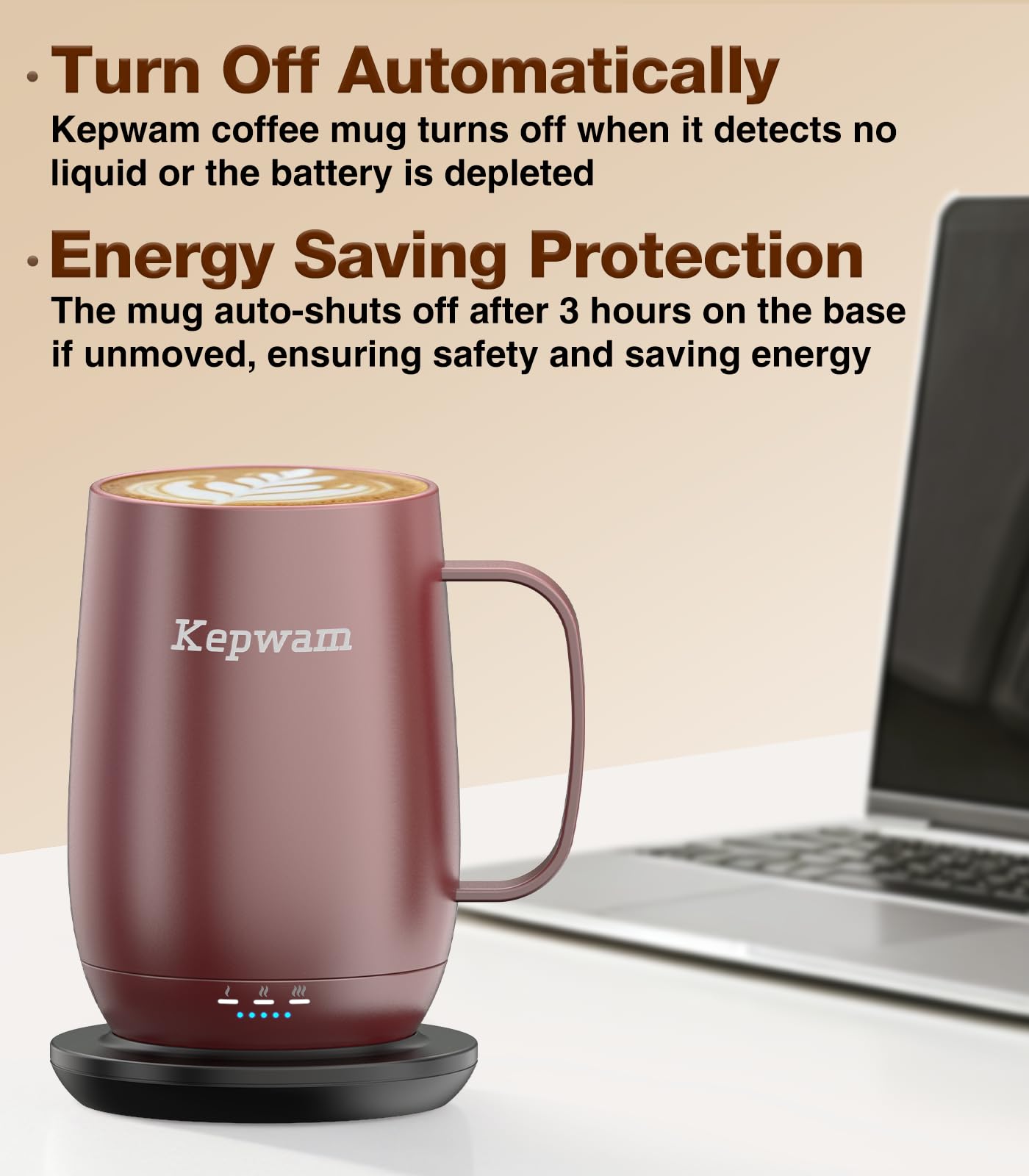 Kepwam T2-Plus BPA-free double-wall stainless with ceramic coating preserves heat