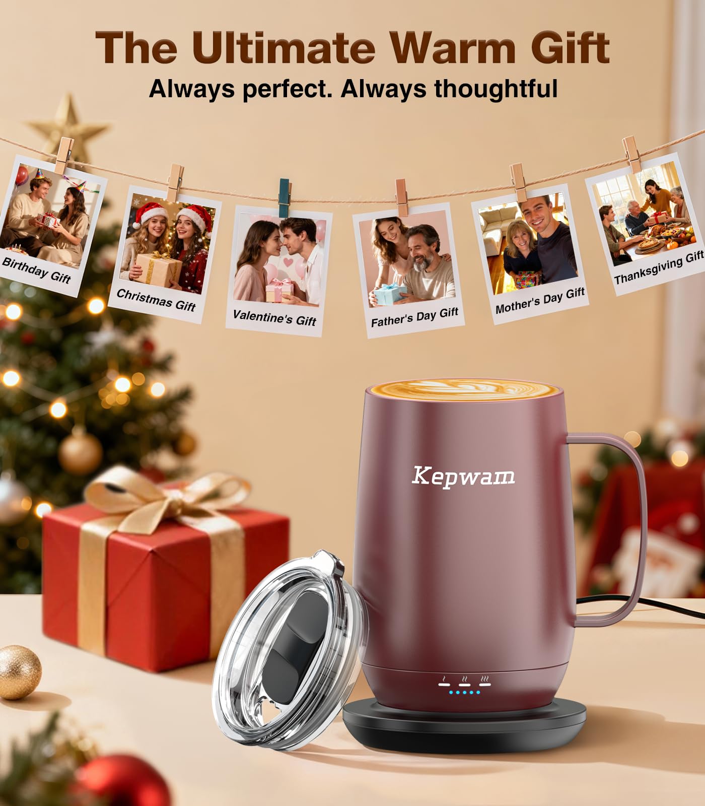 Kepwam T2-Plus ceramic-coated interior for safe, clean sipping