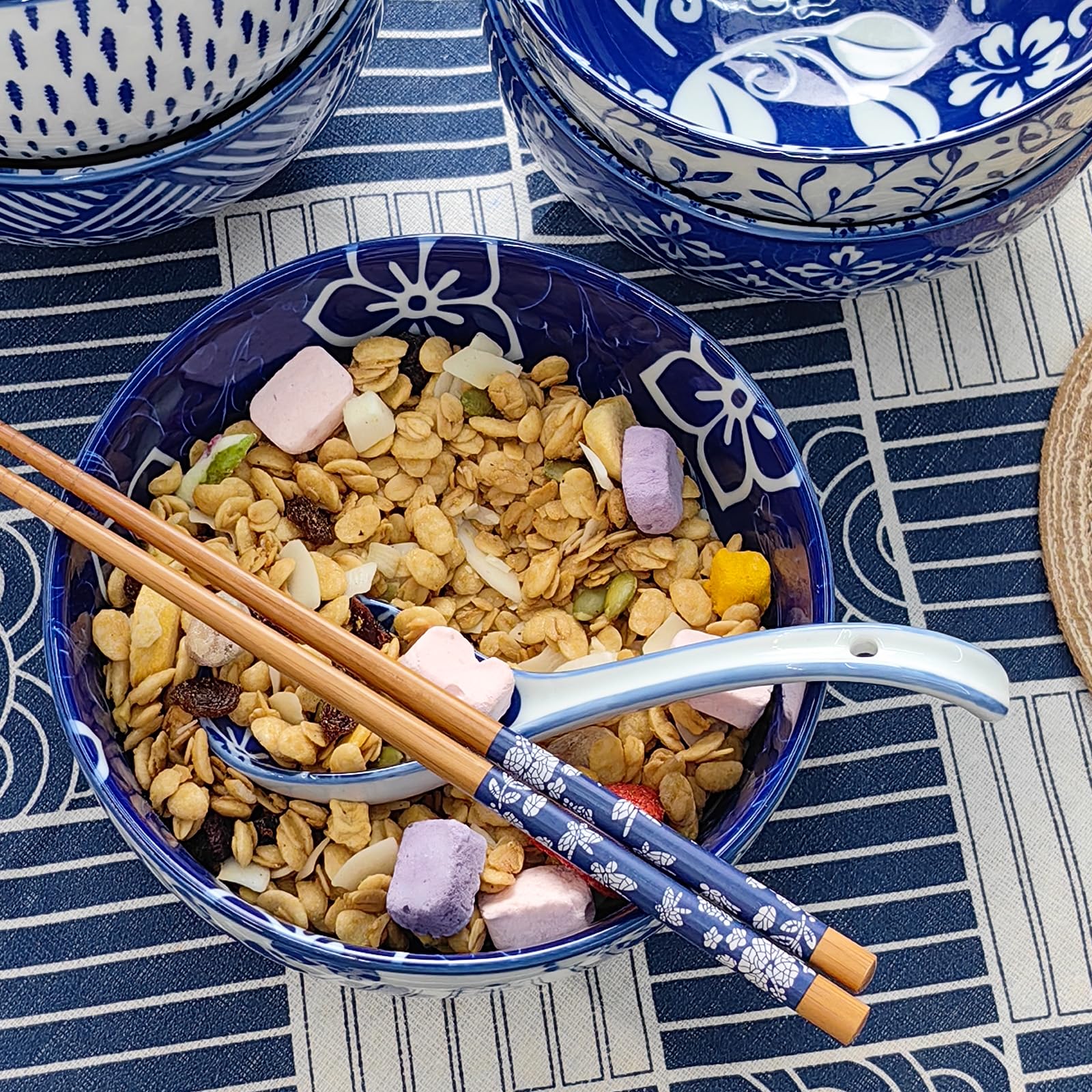 KeQiu deep Japanese-style ramen bowl suitable for ramen and pho