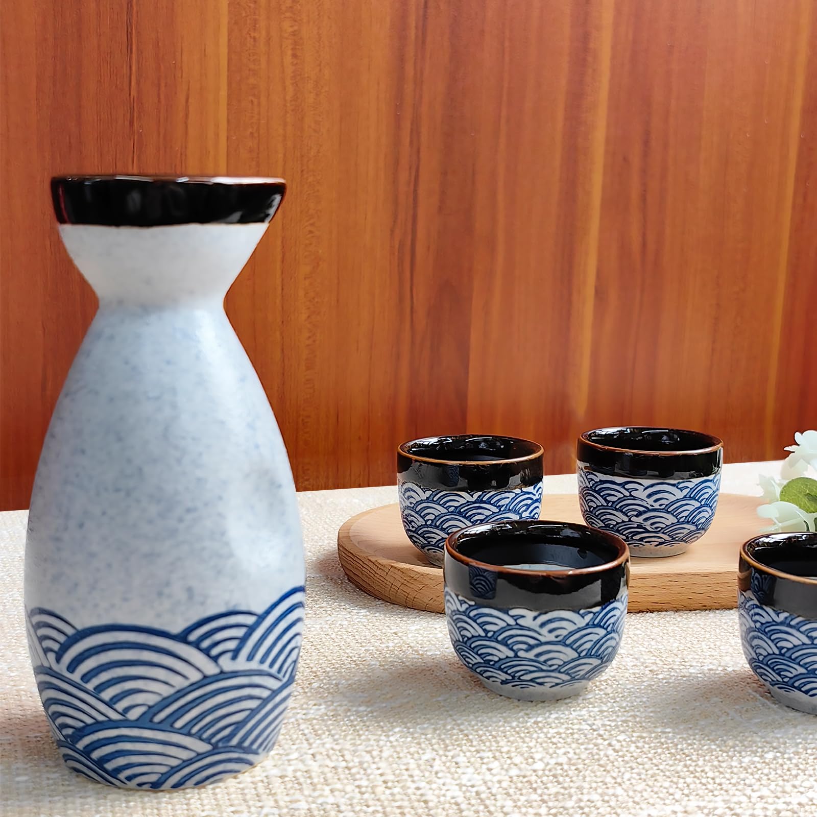 KeQiu sake set suitable for hot or cold servings
