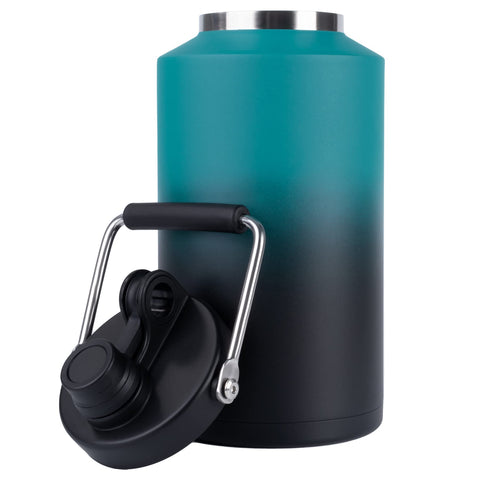 Kerilyn Insulated Gallon Jug with blue gradient full view shows large capacity for family outings