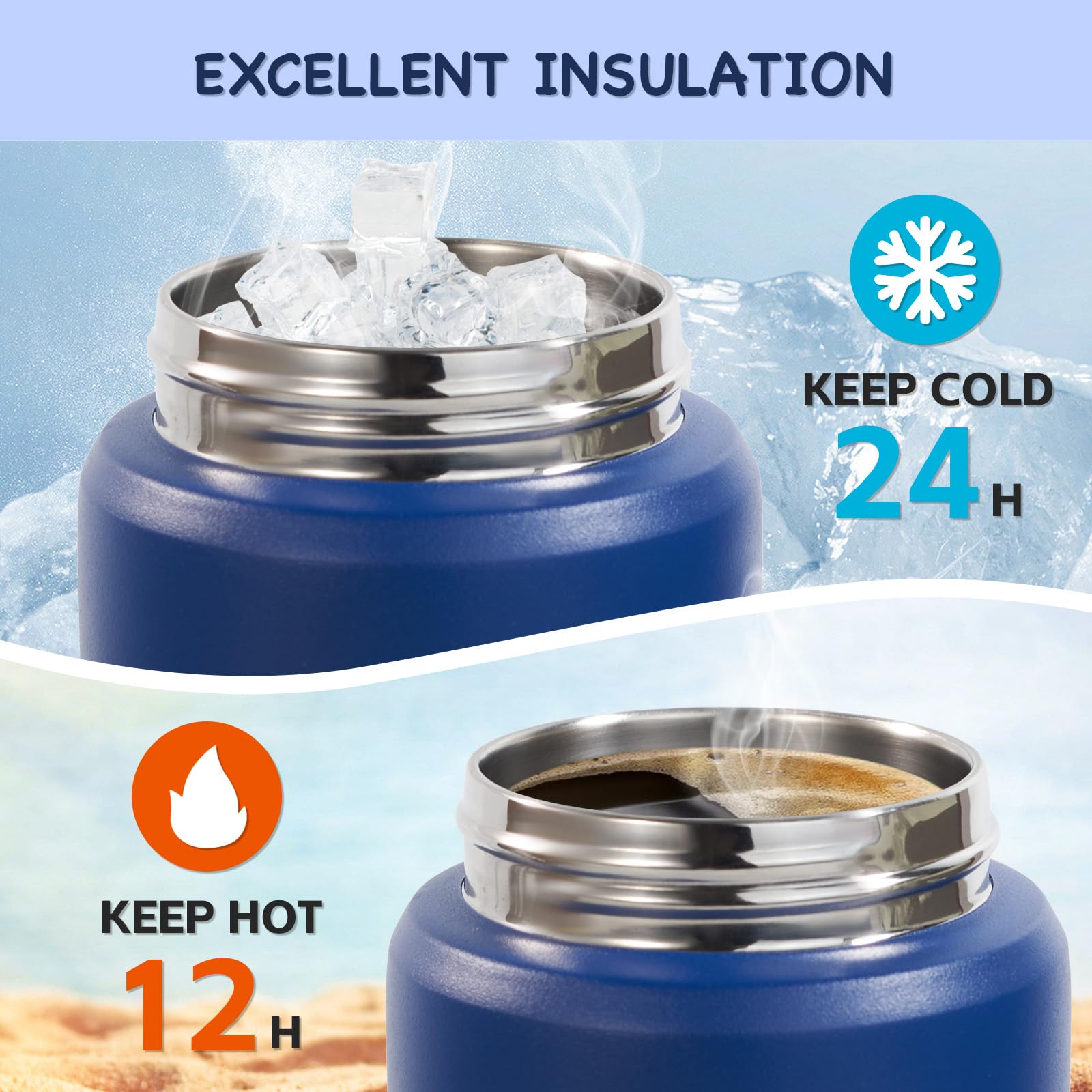 Kerilyn stainless steel insulated bottle demonstrates durability and temperature retention