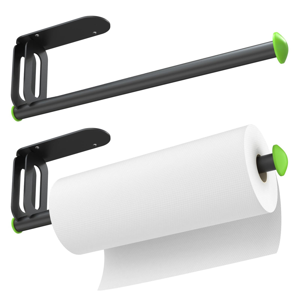 Kerisgo 2-pack under-cabinet towel holder provides sturdy towel storage.