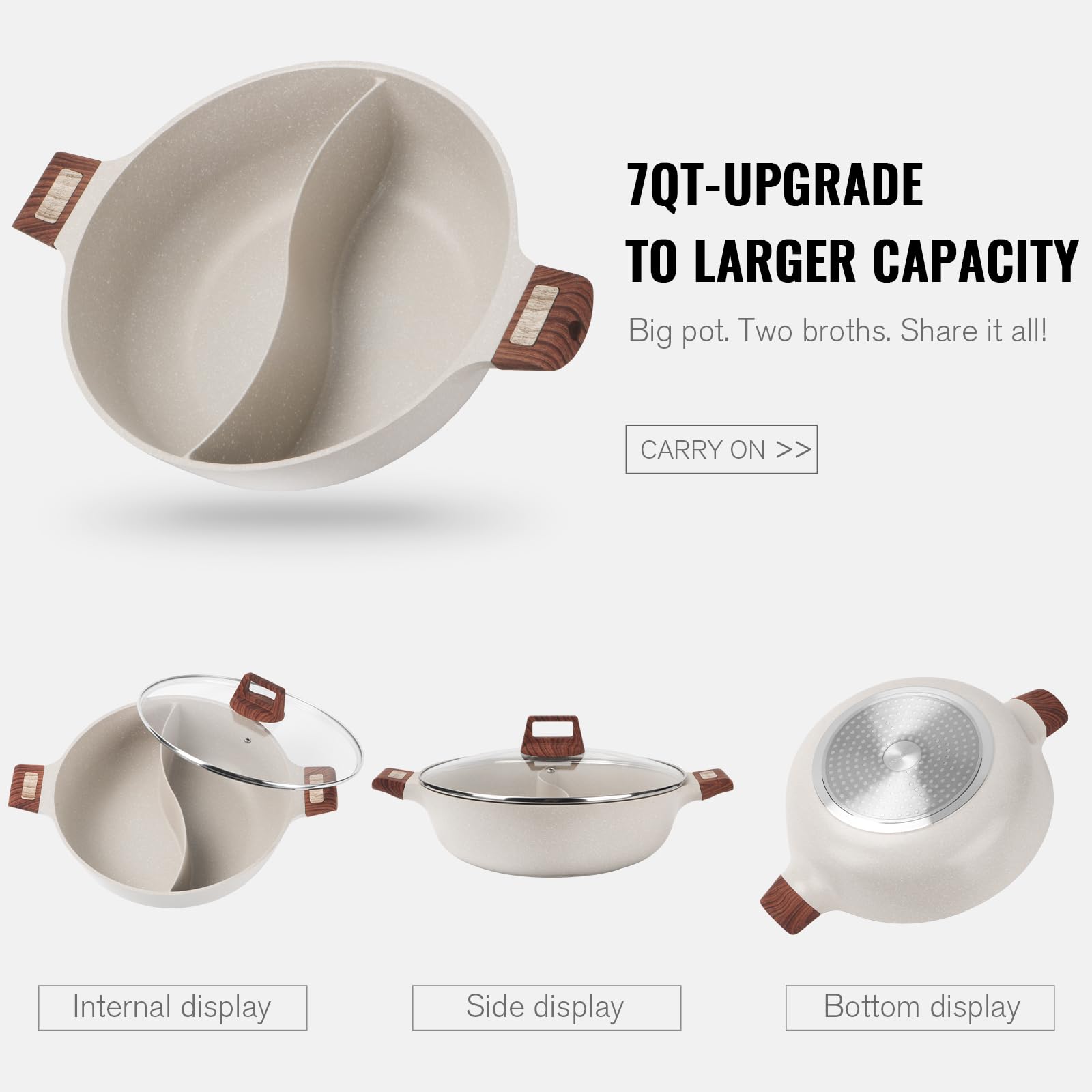 Kerykwan monoblock cast design prevents leakage between compartments.