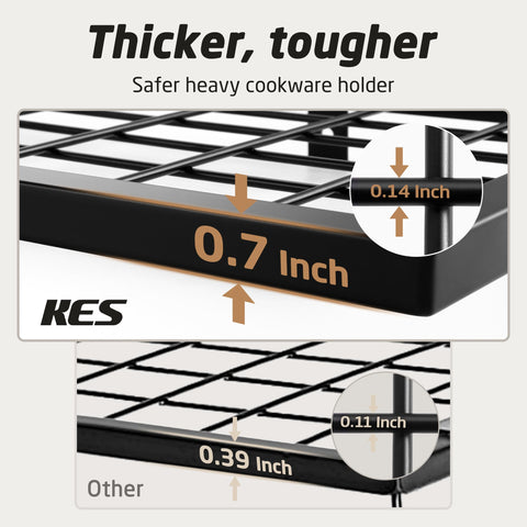 KES 16-inch stud mounting ensures secure wall support.