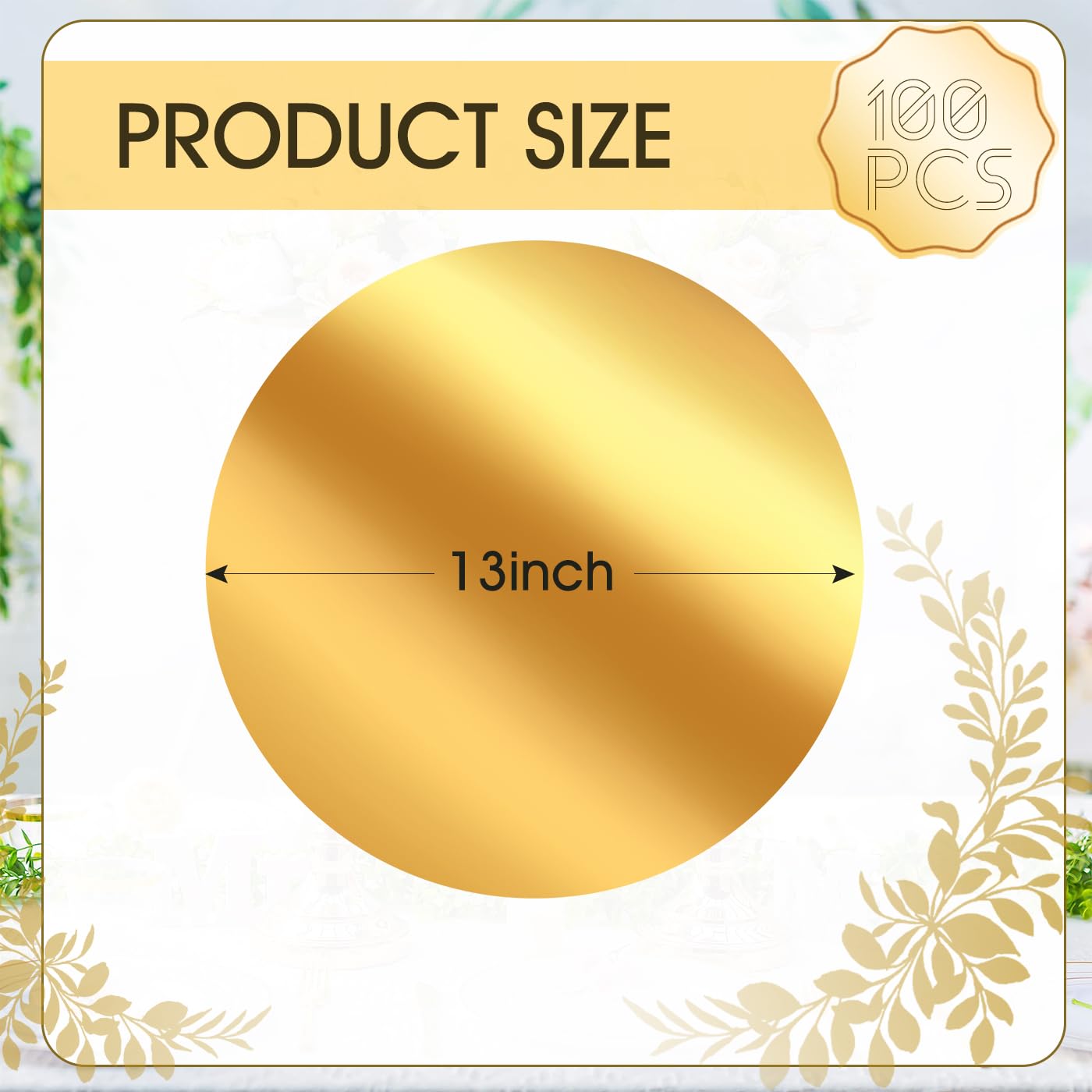 KesaPlan round placemats 13-inch diameter fit most dinner plates.