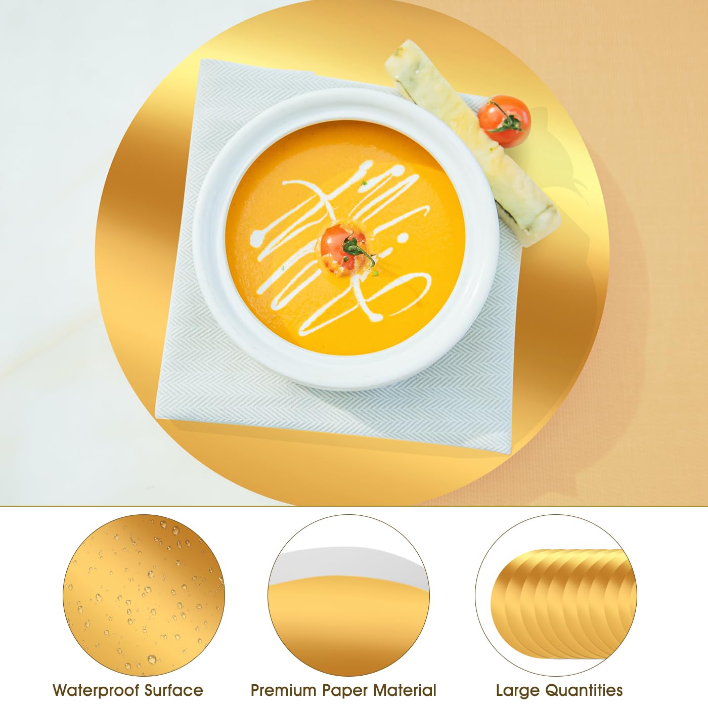 KesaPlan placemats with waterproof coating protect tabletops during meals.
