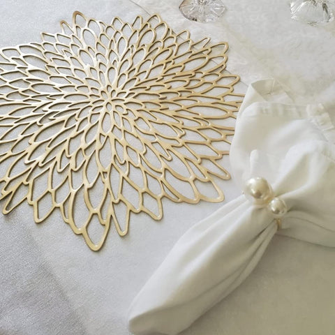 Kesote pearl napkin rings designed for storage and long-term use