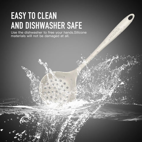 KESUPAIR large slotted Turner drains liquids while cooking.