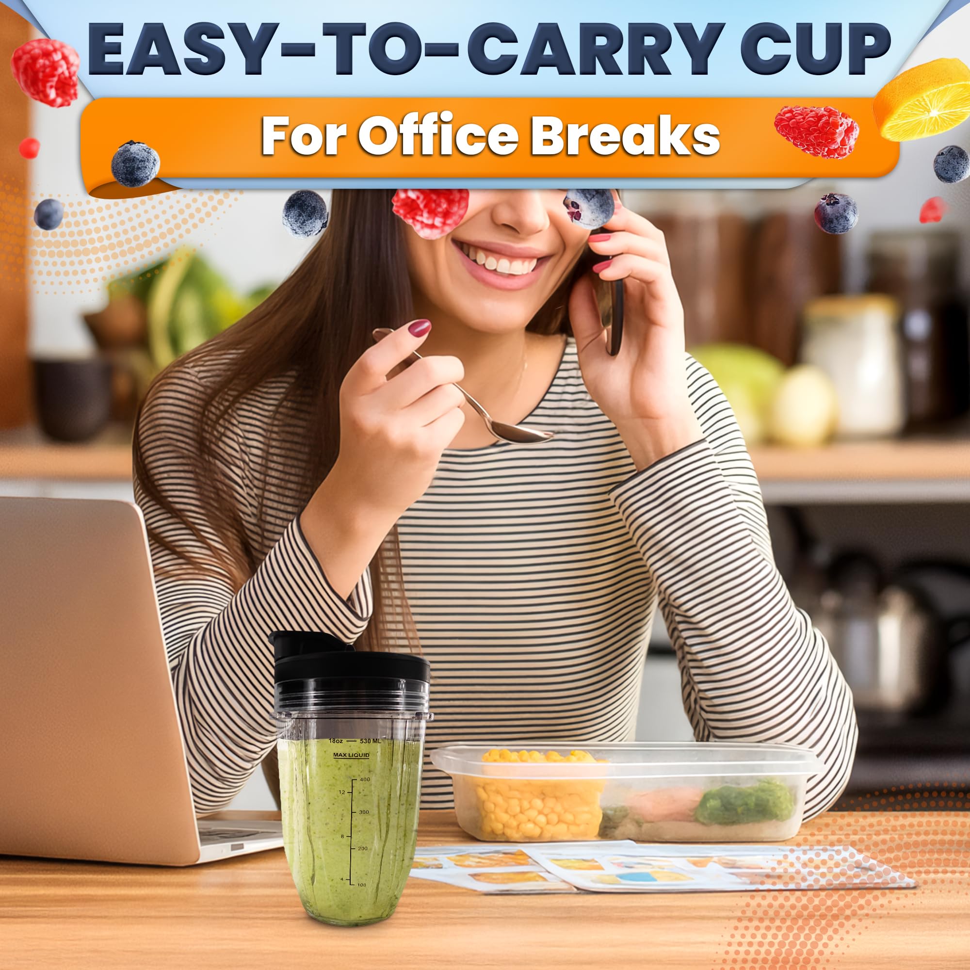 KETAR Ninja Cup with easy-grip design for quick blends.
