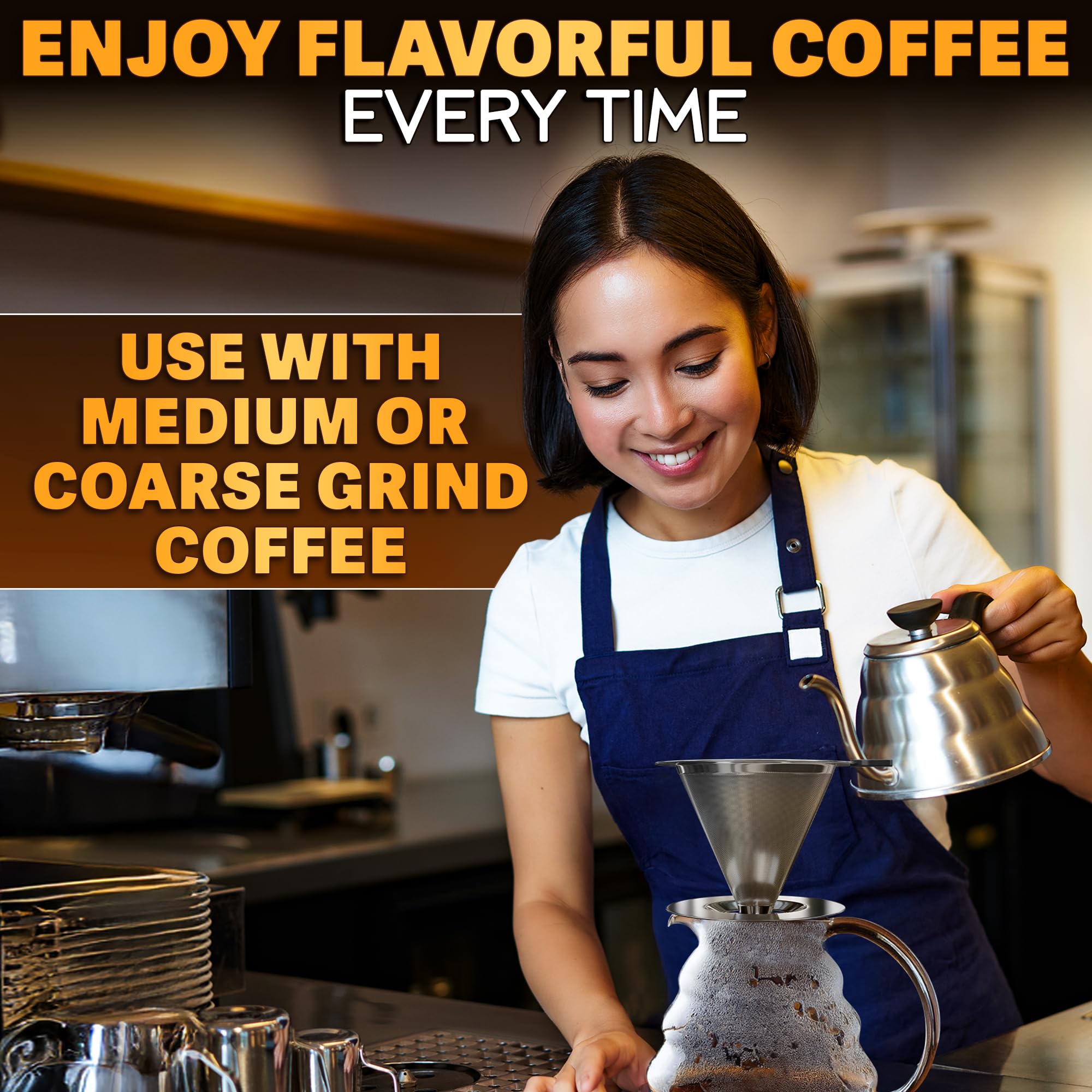 KETAR pour-over dripper with large plastic handle for comfortable grip during brewing.
