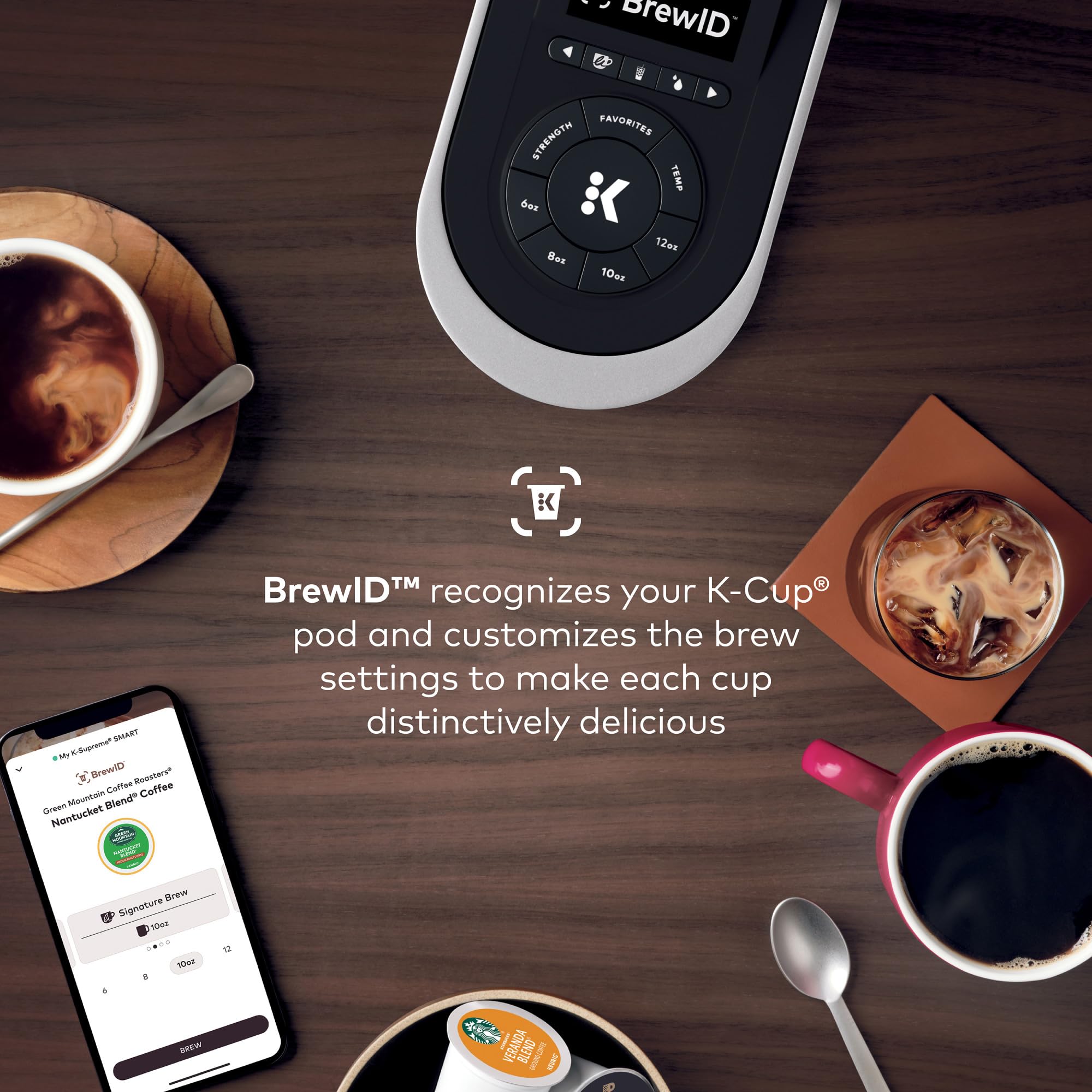 Keurig brews hot coffee over ice for refreshing iced drinks