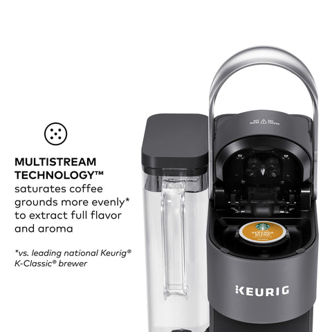 Keurig brews over ice for refreshing cold coffee beverages.