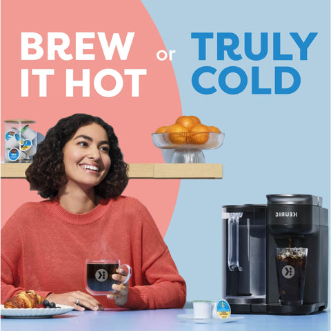 Keurig K-Brew + Chill four cup sizes view suitable for holiday hosting.