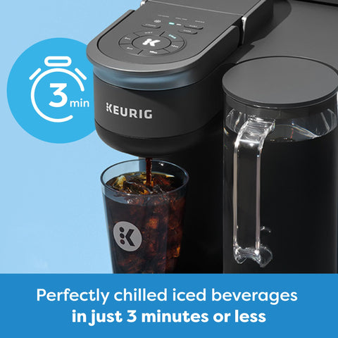 Keurig K-Brew + Chill strong brew option signals extra cafe-style intensity.