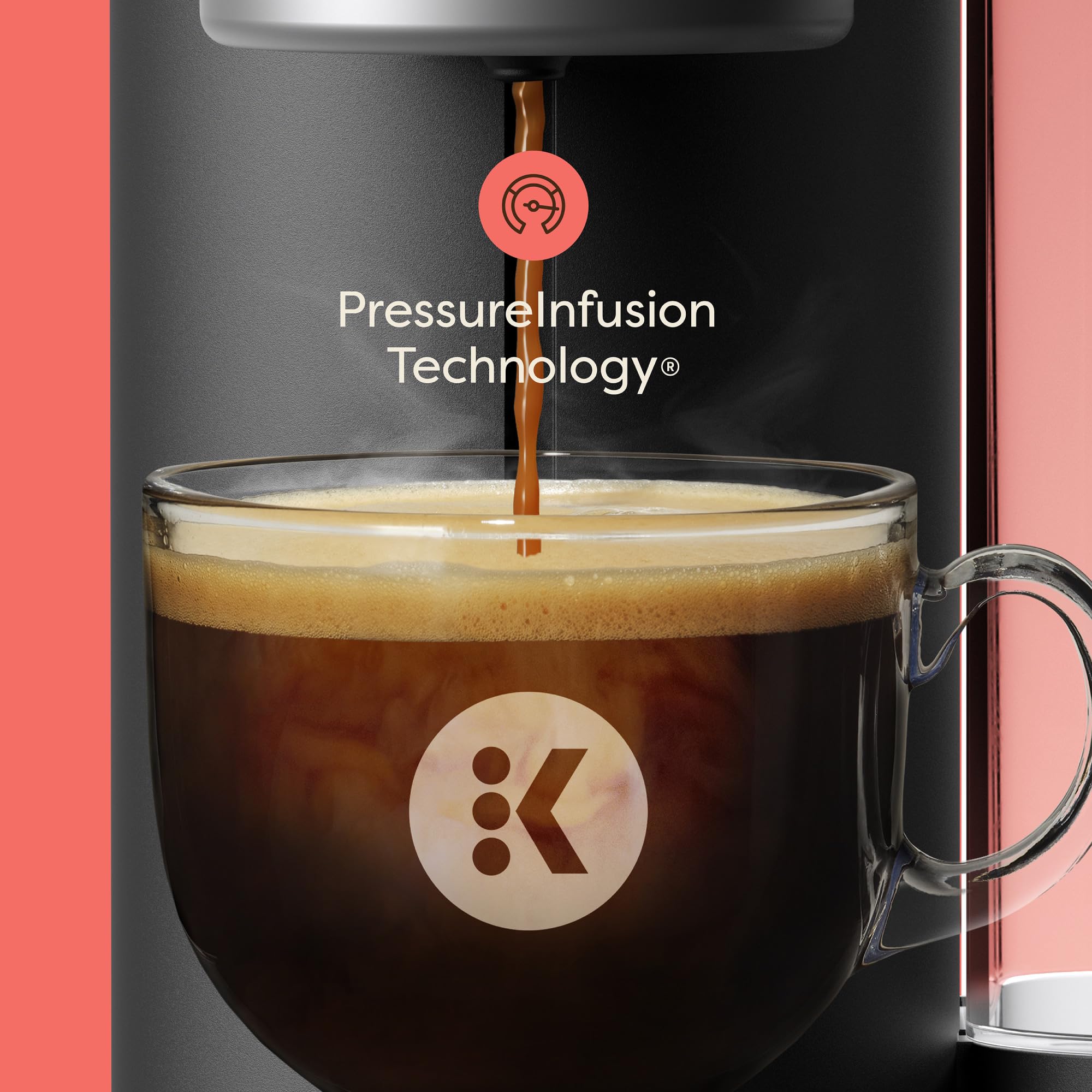 Keurig K-Crema adjustable-drip-tray fitting mugs and travel cups