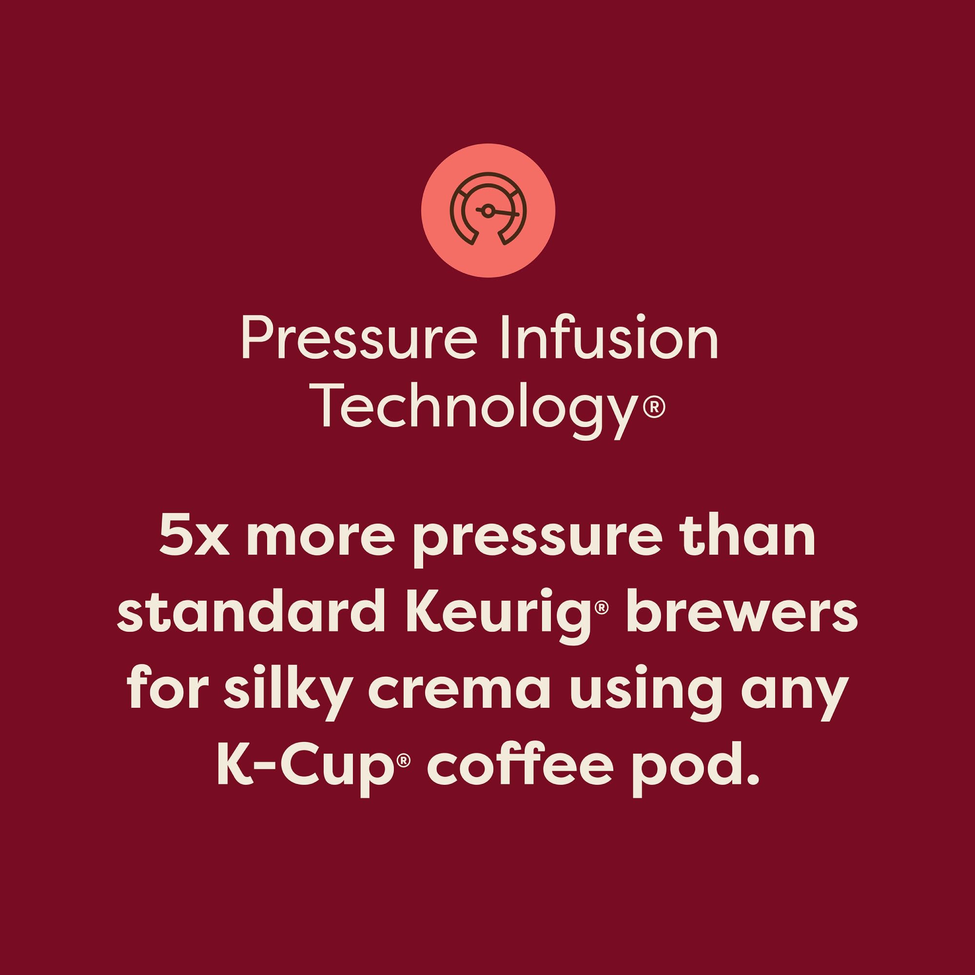 Keurig K-Crema multiStream-technology graphic highlighting full flavor extraction