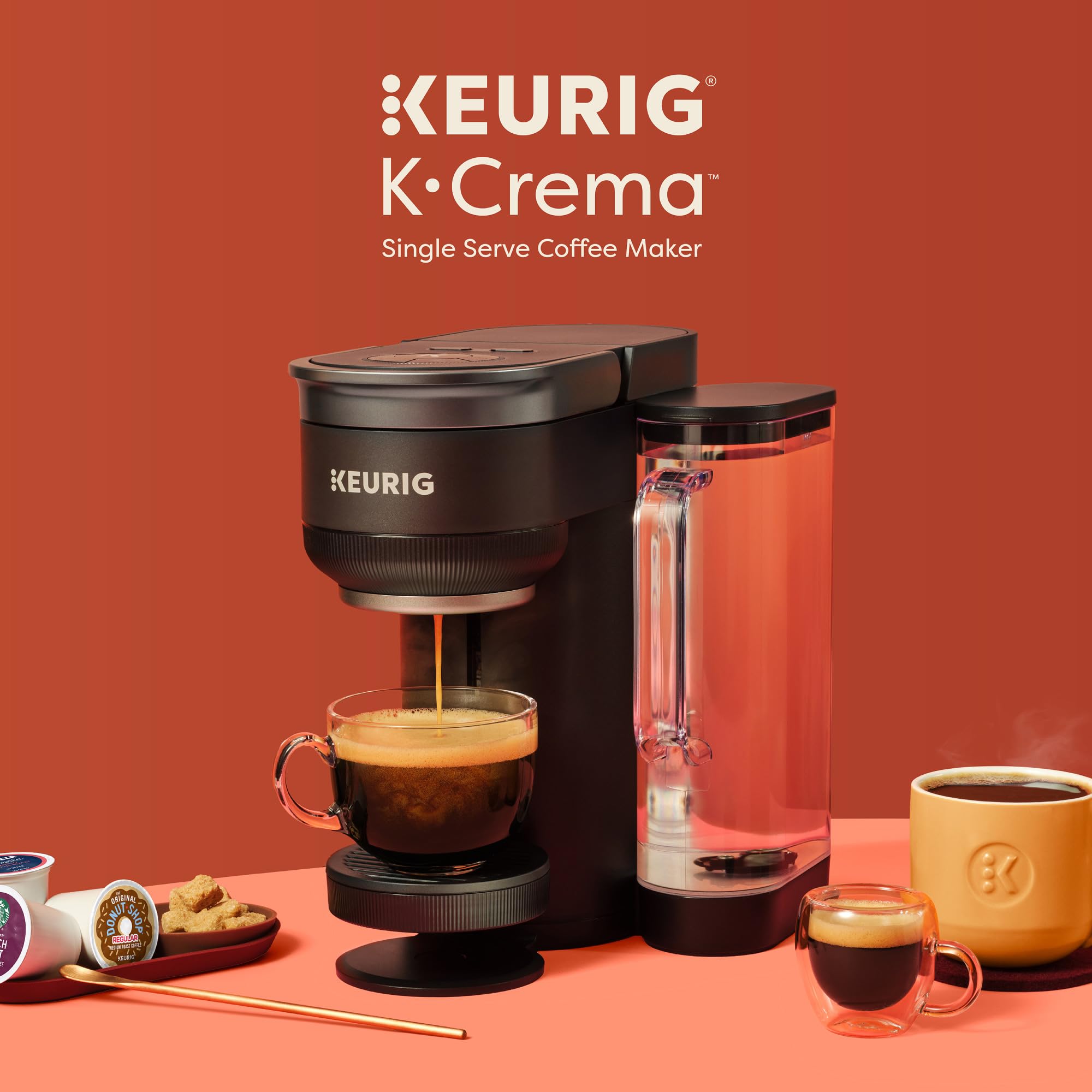 Keurig K-Crema removable-reservoir design for easy refills