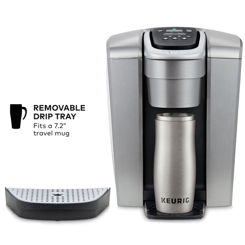 Keurig K-Elite 75oz reservoir supports multiple cups between refills.
