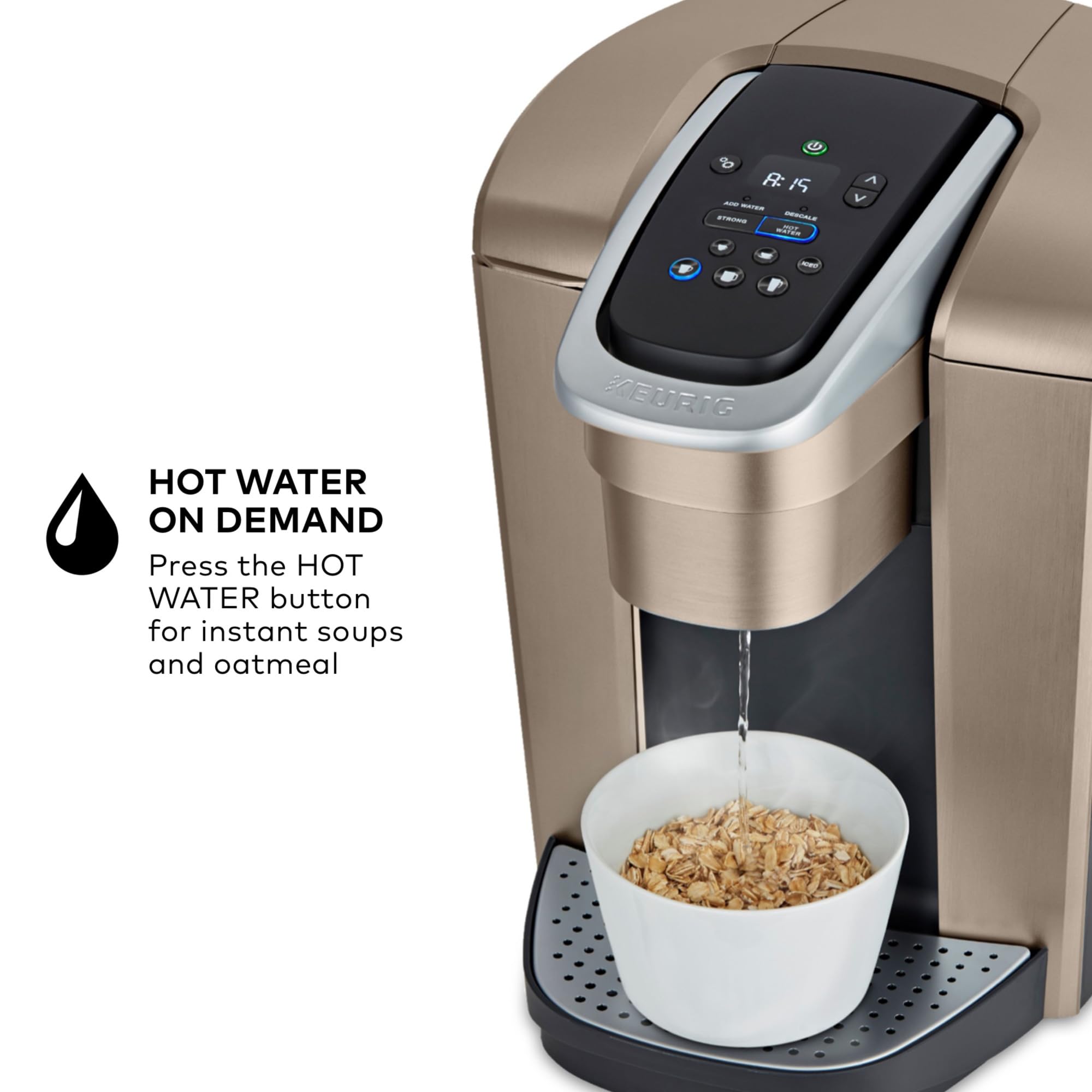Keurig K-Elite iced coffee setting for hot brew over ice