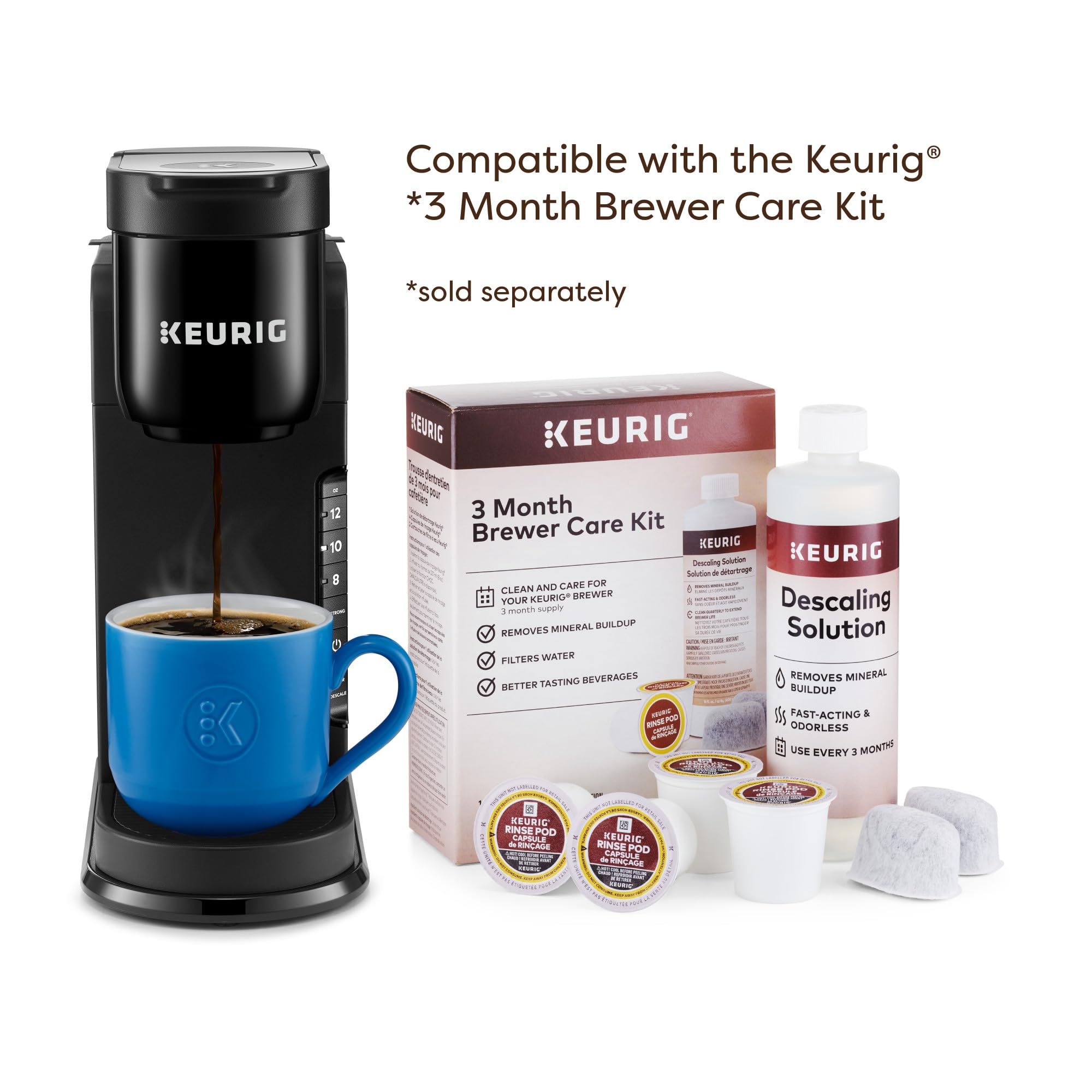Keurig K-Express My K-Cup compatibility lets you use reusable filters.