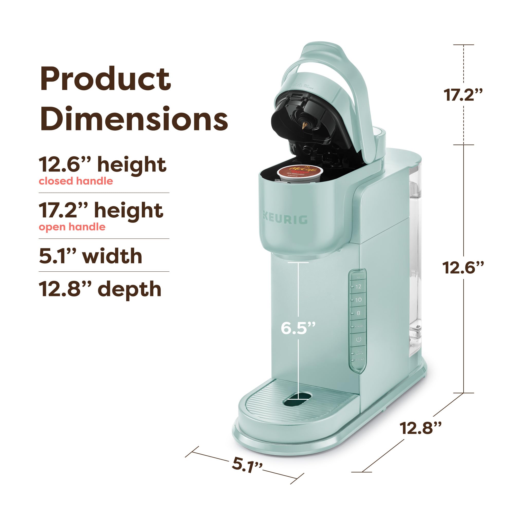 Keurig K-Express removable drip tray fits taller mugs.
