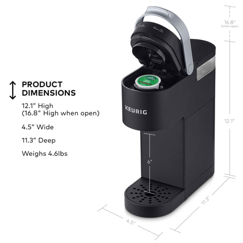 Keurig K-Mini brew size 6-12 oz flexibility for personalized cups.